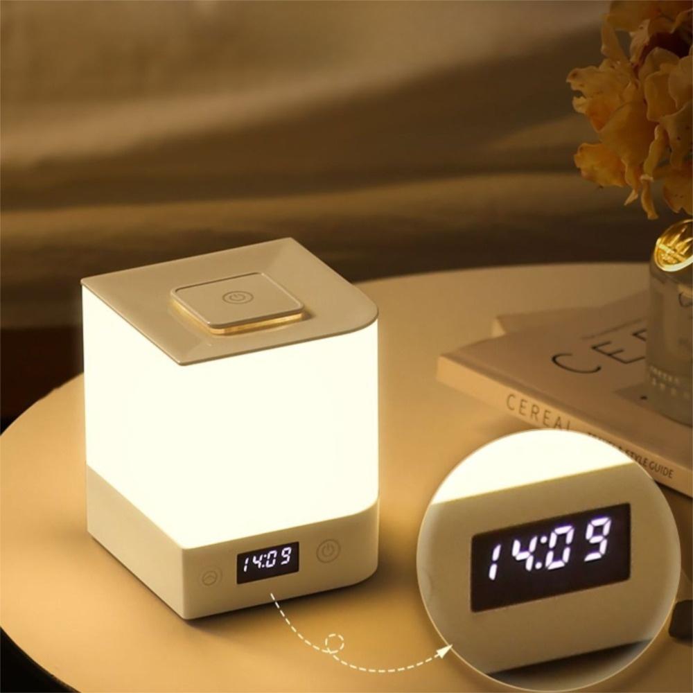 Time Display LED Table Lamp Rechargeable Desk Reading Lamp Portable Nursery Light Bedroom Decor
