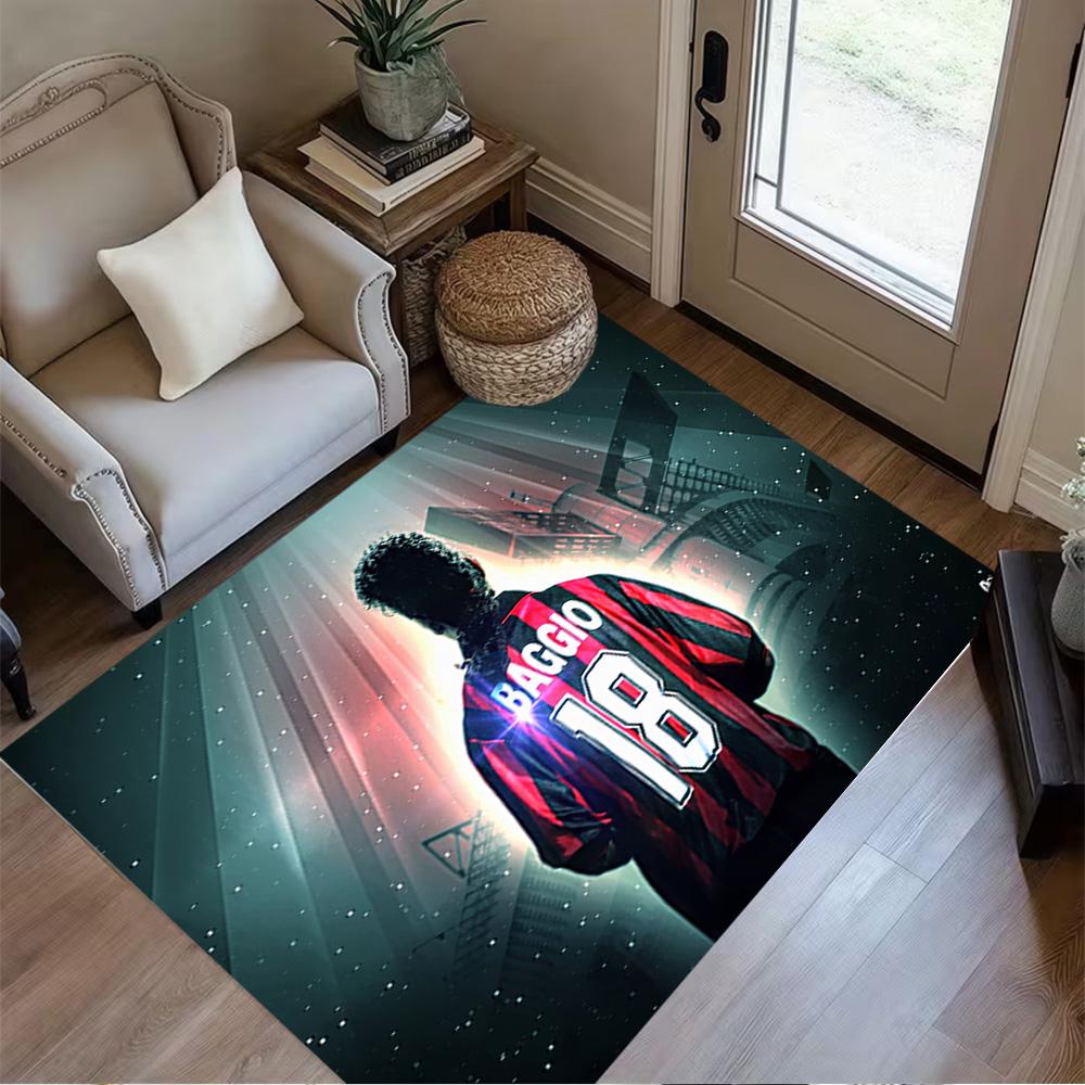 Man City Player Action Floor Rug Office Rug Design for Game Room Study room Entryway Decorate room Antislip Carpet Office home decor