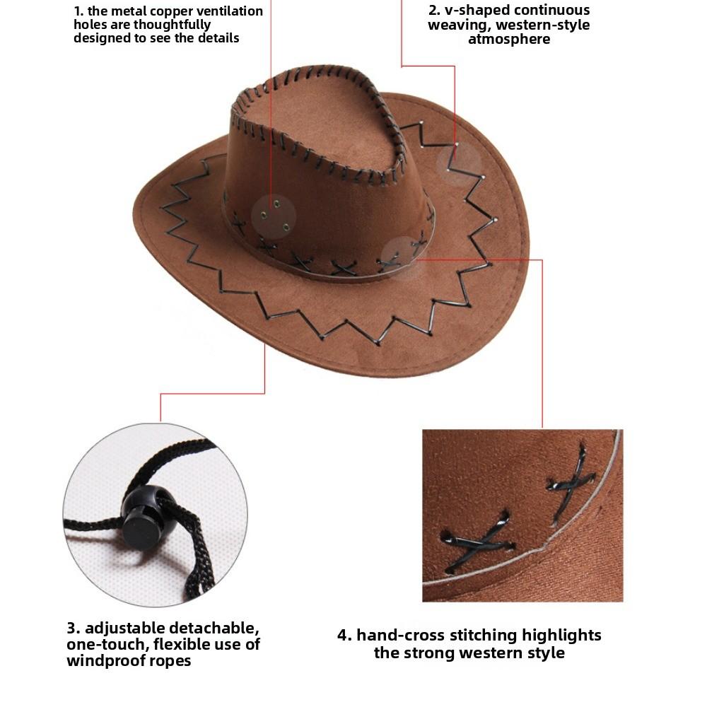 Western Denim Hat Summer Women's Sun Protection Hat European and American Retro Big Eaves Beach Sun Cover Hat