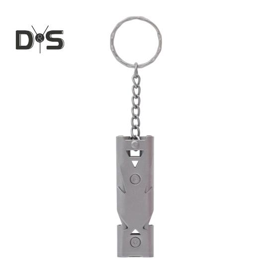 Çift Tüplü Hayatta Kalma Düdüğü 150dB Yüksek Desibel Ağır Hizmet Paslanmaz Çelik Taşınabilir Seyahat Mini Kamp Avcılık Yürüyüş Açık Hava Acil Durum Düdüğü