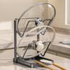 Kitchen Pot Lid Storage Rack, Multifunctional Stainless Steel Pot And Pan Organizer With Removable Drip Tray
