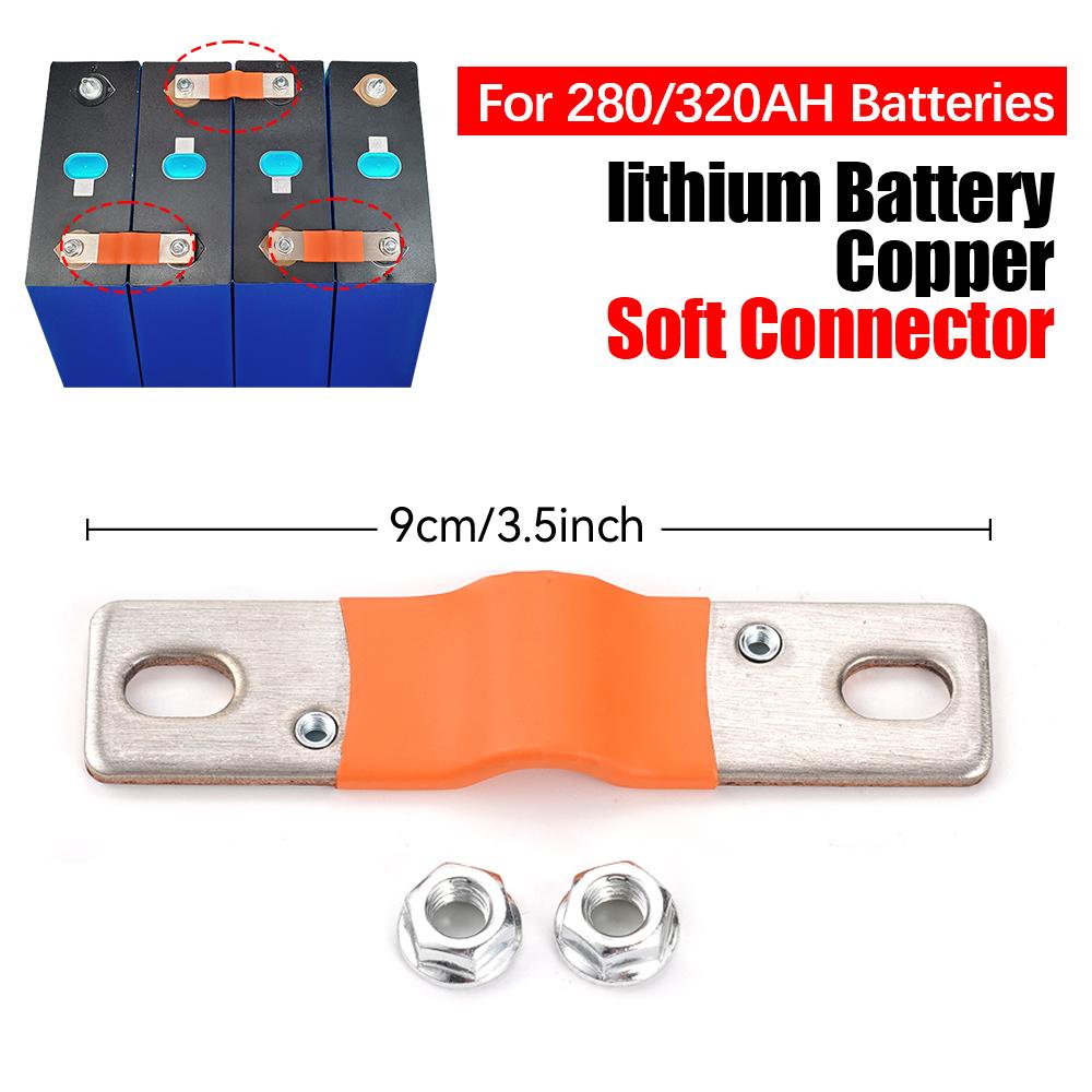 

12V Busbar Lifepo4 Батарея Гнучкий мідний з’єднувач 74mm 3mm 400A для 280Ah 302Ah 310Ah 320Ah Lifepo4 Використання батареї