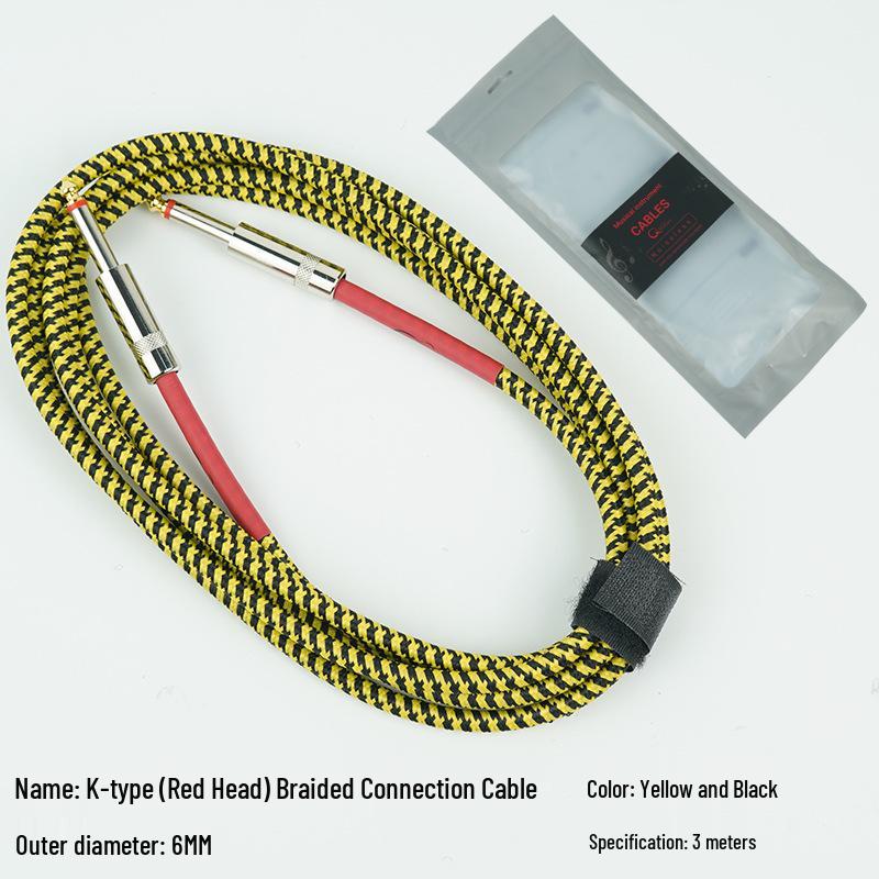 Noise Reduction Electric Guitar Cable - 3m, 6m, 10m Options: Bass Series & Effect Pedal Connection