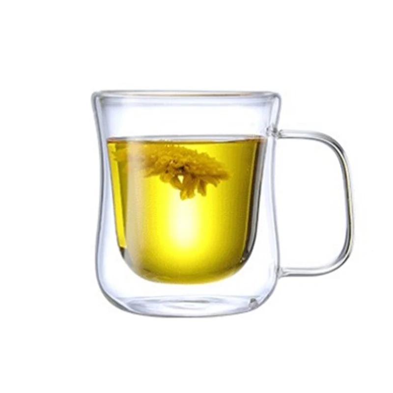 80-360ml Double Wall Glass Cup Transparent Anti-scald Heat Insulation Water Cup Home Breakfast Milk Juice Coffee Cup Glass Cups