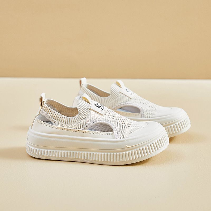Canvas Shoes Women's Summer Hollow Fisherman Shoes One Pedal Lazy Pregnant Women Leisure Sports Versatile Black Big Head Shoes