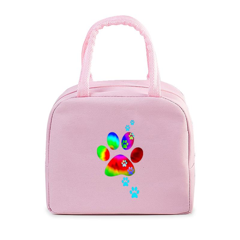 Portable Lunch Bags Dachshund Heartbeat Print Women Men Thermal Insulation Lunch Box Children School Lunch Bento Storage Handbag