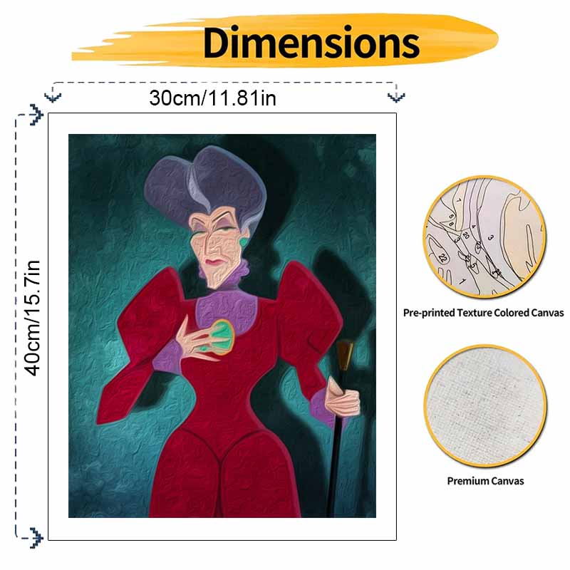 Disney Lady Tremaine Oil Painting Kit Home Decor Gift