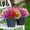 24 Bundles Artificial Flowers for Outdoor,No Fade Fake Flowers Faux Plants for Decoration Hanging Planters Indoor Outside Garden Porch Home Wedding