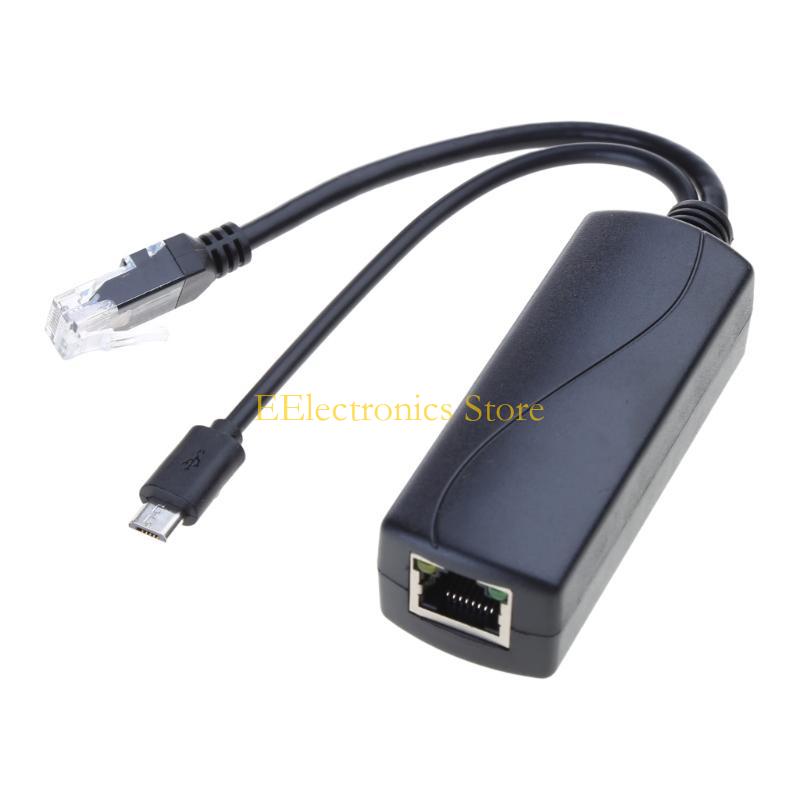 

B03C Durable PoE Splitter 1000M Power Over Ethernets Splitter Adapter for Security Camera Type-C/DCPlug/Micro USB Splitter