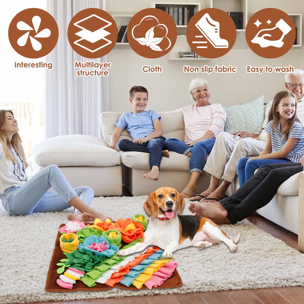 Mat na olizování a čichání pro uvolnění stresu Velký čichací podložka pro psy Interaktivní trénink a pomalé krmítko pro mazlíčky Podložka na pamlsky pro psy Hračky pro psy