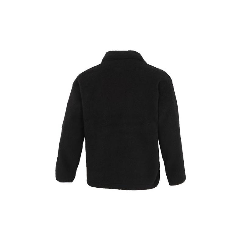 Puma Jaqueta Sherpa Forrada Com Logo Bordado E Gola Com Zíper Masculina Roupa Exterior Preta 534930-01