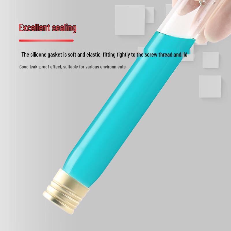 Shitai Glass Test Tube with Leak-Proof Screw Cap