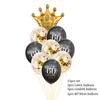 Black Gold 30 40 50 60 Years Birthday Party Confetti Balloon 30th 50th Birthday Party Decorations Adult Party Ballon Air Globos