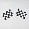 Black and White Checkered 10pieces of 14*21cm Hand-waving Flags