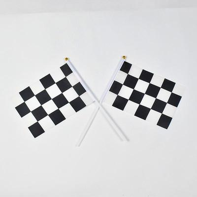 Black and White Checkered 10pieces of 14*21cm Hand-waving Flags