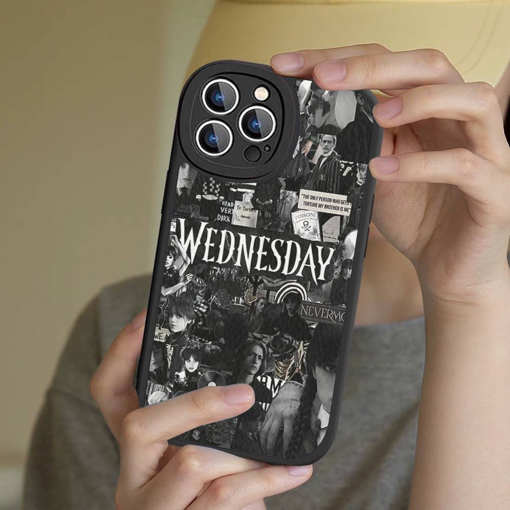 

Чехол для телефонаMOVIE W-Wednesday Для IPhone 16 15 14 13 12 11 Pro Max Plus Кожаный Мягкий Чехол iphone 12