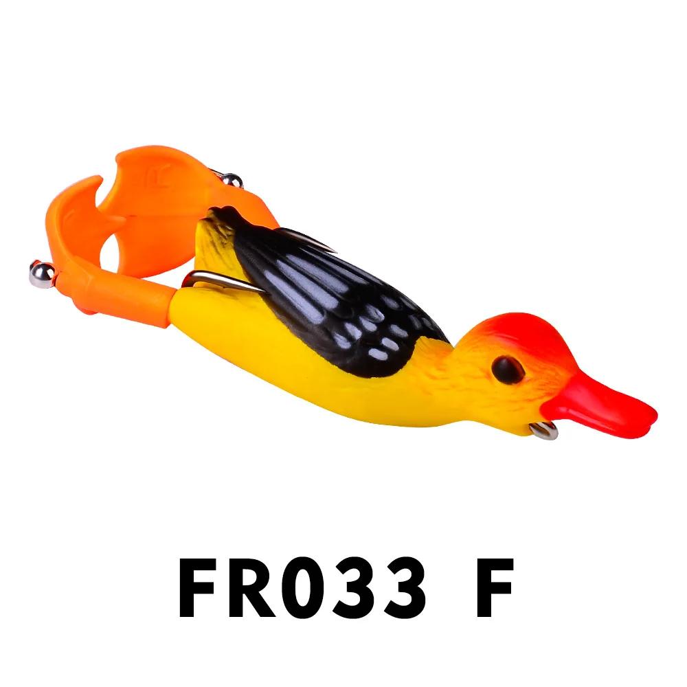 10 Color Floating Duck 9cm Rotating Webbed Road Sub Bait 11g Rotating Tractor Fish Bait Torpedo Frog Biomimetic Bait Lure