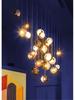 Postmodern Minimalist Striped Glass Pendant Light for Living Room, Cafe, Bedroom, Staircase, and Exhibition Hall
