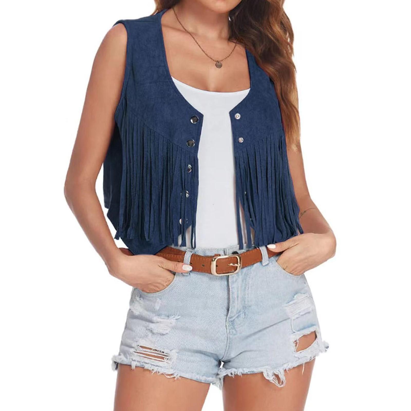 

Женский модный замшевый жилет без пуговиц средней длины, однотонный жилет, куртка XL тёмно-синий