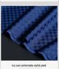 Men's Plaid Ice Silk Sleeveless Quick-Dry Tank Top - Breathable, Seamless Sports Fitness Undershirt for Summer.
