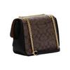 Coach Klare 25 Klassisches Logo Monogramm Print Klappenverschluss Handtasche Damenhandtasche Dunkelbraun CC878-IMAA8
