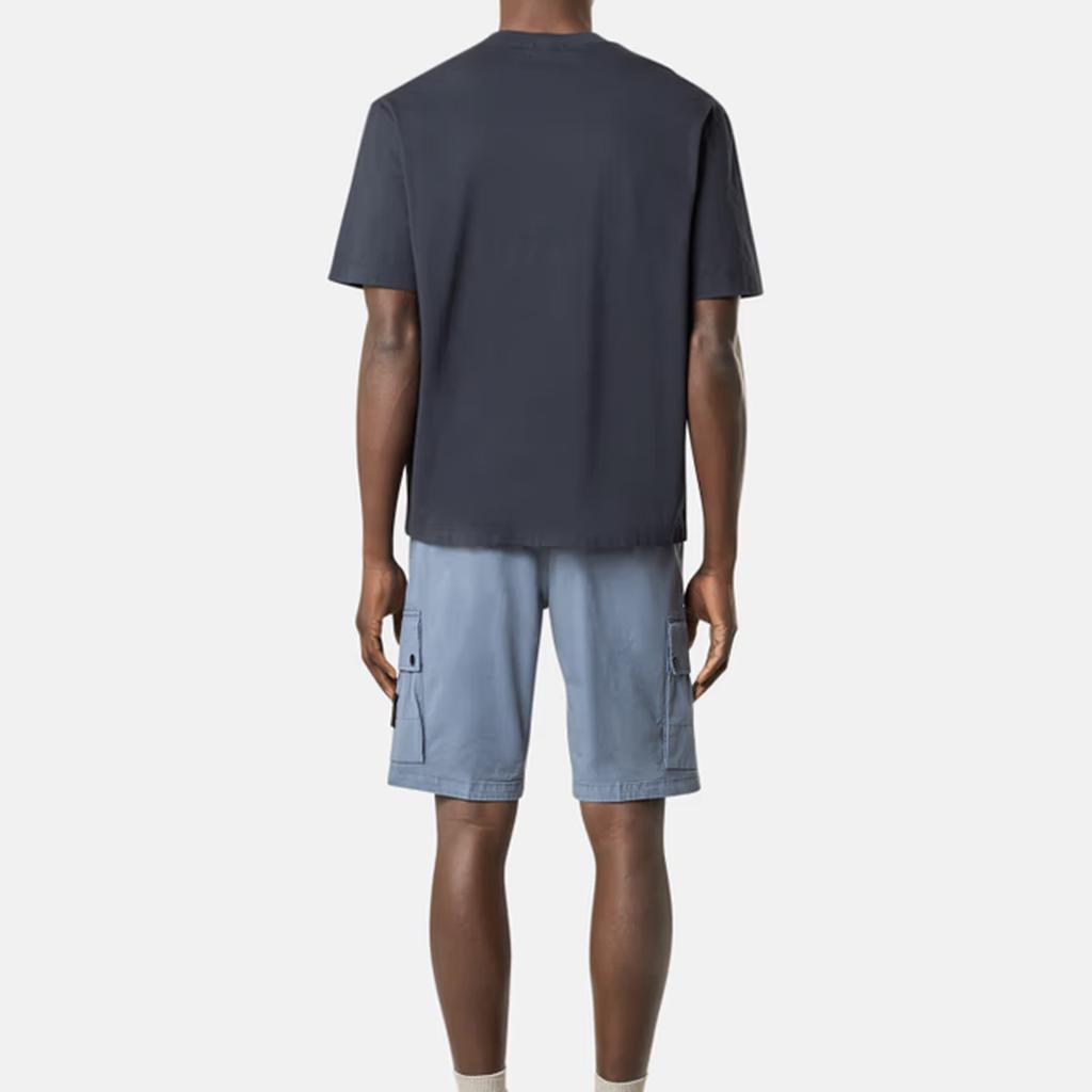 Stone Island Ss25 Compass Patch Ribbed Crew Neck Short Sleeve T-Shirt Men T-Shirts Navy-Blue K1S1521000-34S0115-V0020