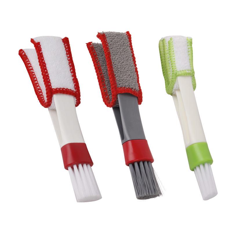 Dual-Headed Crevice and Vent Cleaning Brush for Car and Home