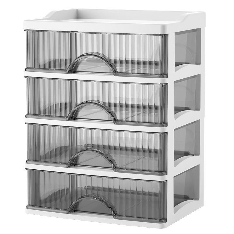 Eleganter Mehrschichtiger Desktop-Kosmetik-Organizer mit Transparenten Schubladen