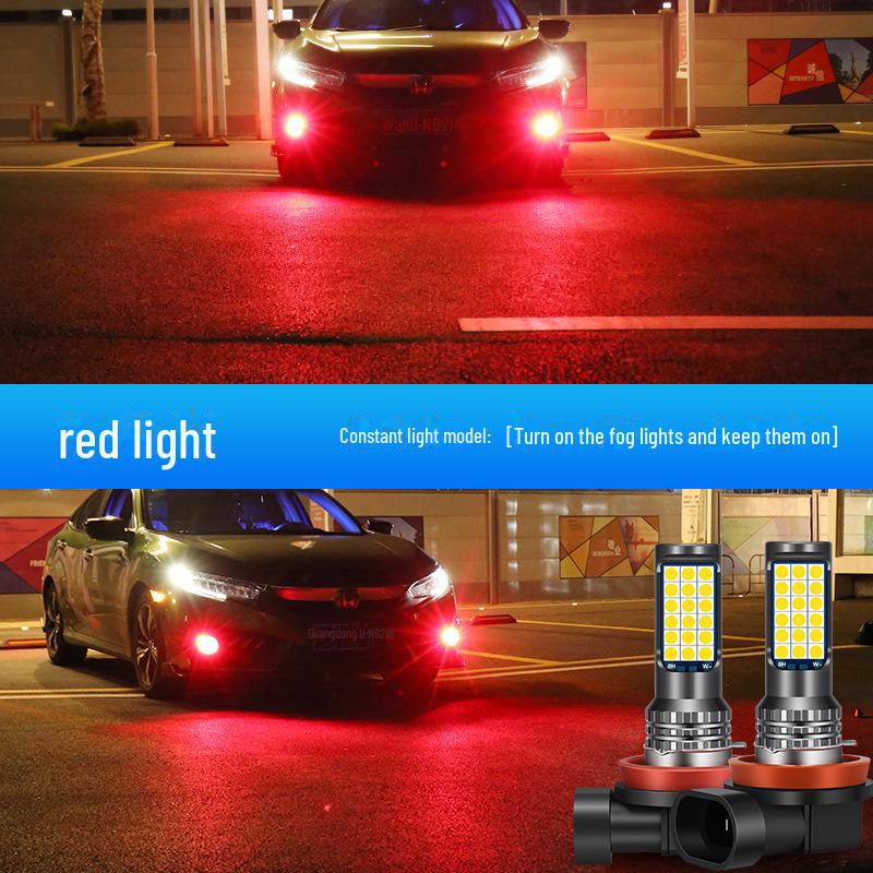 

Универсальные автомобильные светодиодные трехцветные передние противотуманные фары H3 H7 9005 9006 H11 — простая установка, не требуется никаких модификаций H11 three-color constant