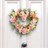 Wreaths For Front Door Wreath For Front Door Decorations Artificial Flower Wreath Rose Garlands For Home Party  Outdoor Indoor Decor Heart Wreath