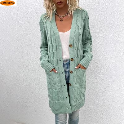 Casual gebreid vest met knoopsluiting en lange mouwen voor dames
