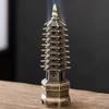 Classical Alloy Wenchang Tower Incense Burner For Home Office Decor And Spiritual Use