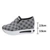 Mode Damen Dicke Sohle Bestickte Freizeit-Sneaker Mode Höhenerhöhende Keilschuhe Frau Leichte Slip-On Plateau-Sneaker