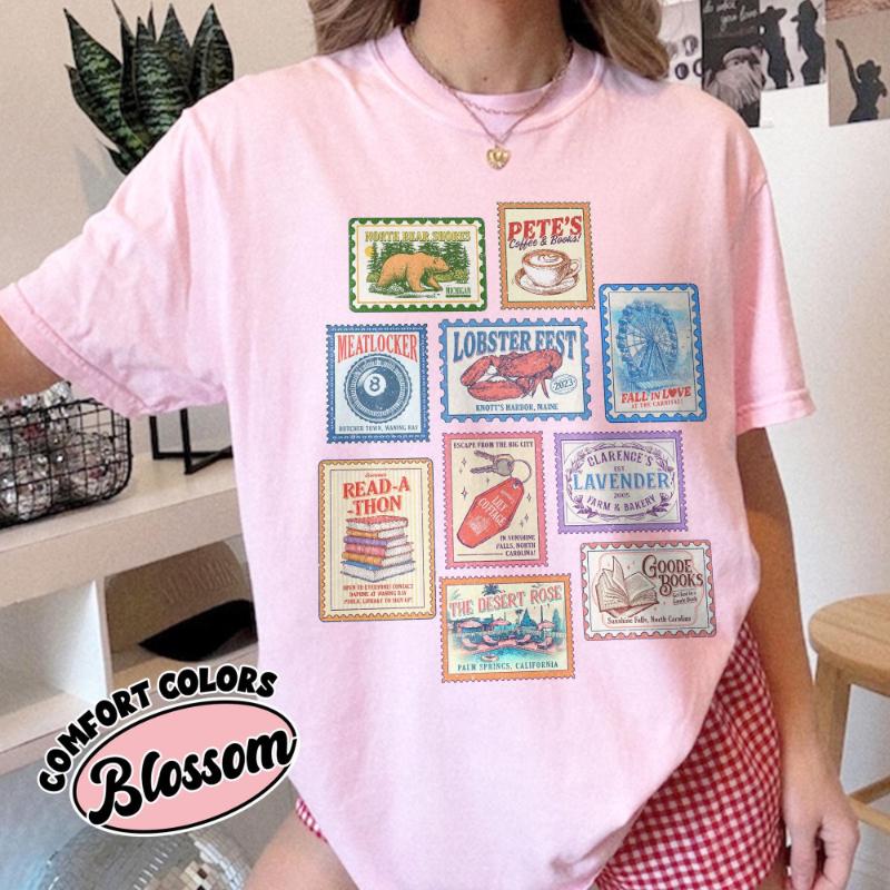 Emily Henry Books Stamp Shirt Beach Read Book Shirt Sunshine Falls Shirt Happy Place Inspired Shirt Book Lovers Gifts