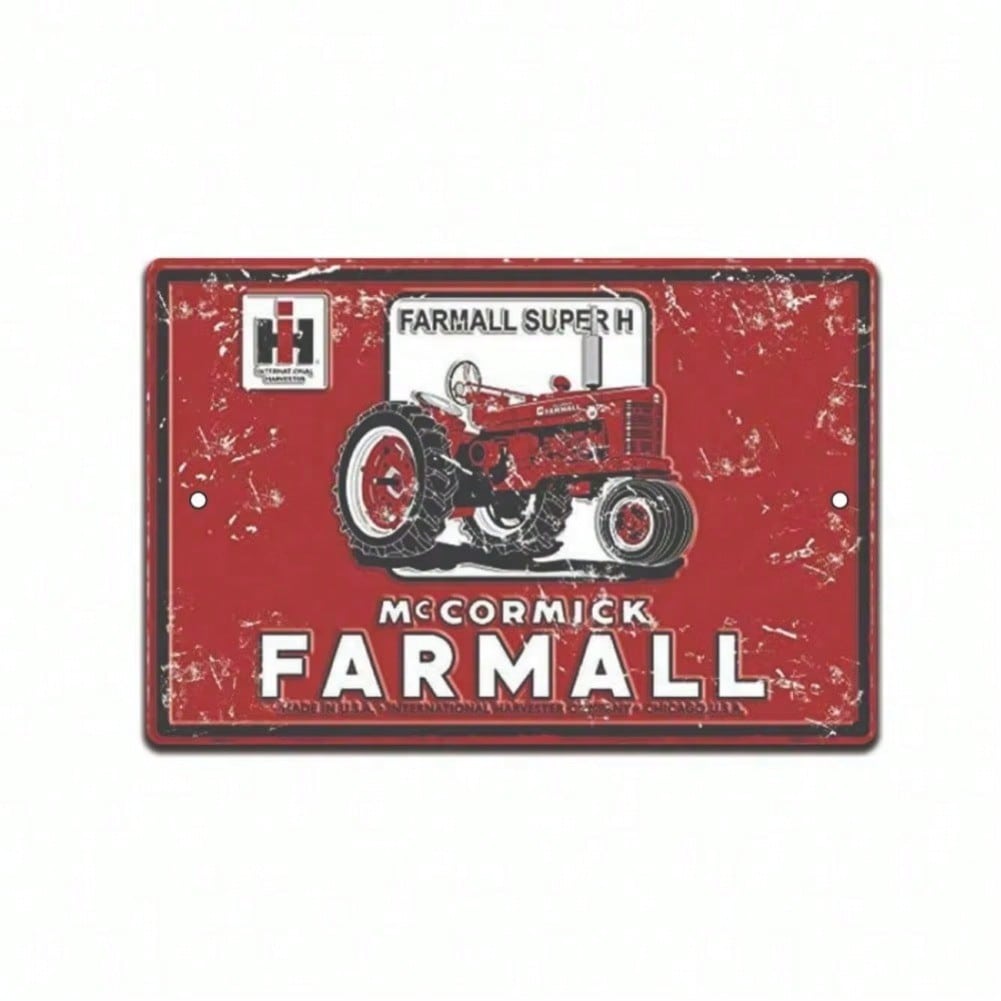 Farmall Vintage Metal Tractor Tin Sign USA Retro Wall Art Rustic Home Decor Kitchen Bathroom Bedroom Wall Decor