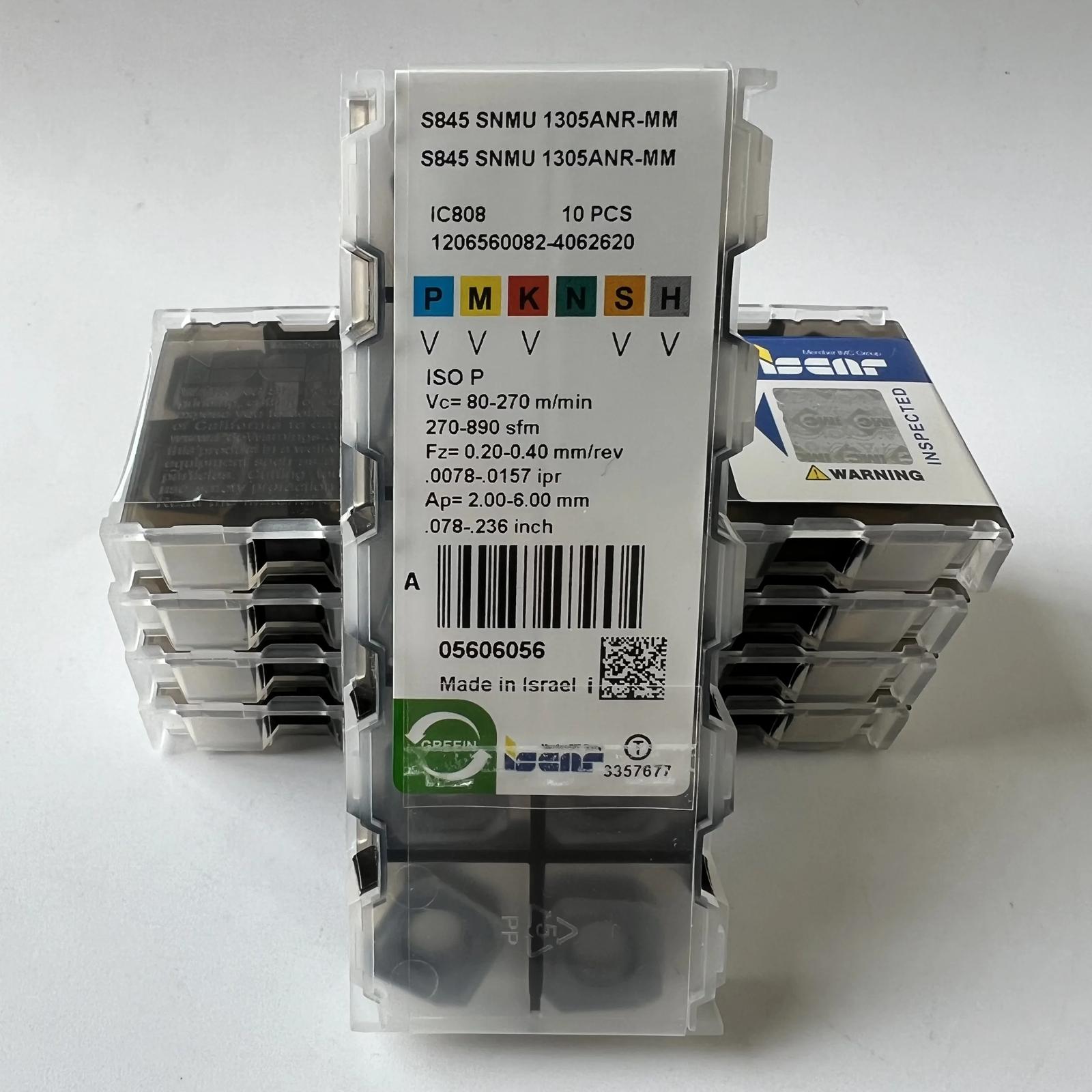 

ISCAR / S845SNMU1305ANR-MM IC808 / Industrial indexable Carbide Inserts 10 Pcs