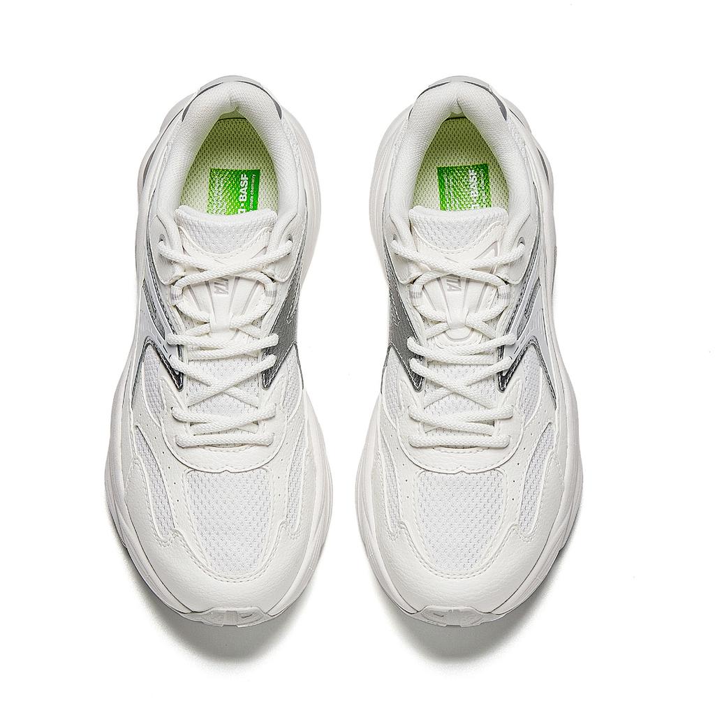 Anta AT802 Cushioning Height Increasing Abrasion Resistant Casual Shoes Women's Papyrus White/Silver/Cumulus Gray 922618882-5