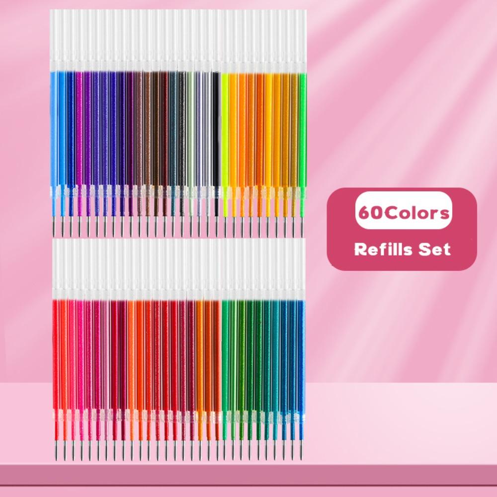 8/12/24/36/48/60Colors 8/12/24/36/48/60 Colors Glitter Gel Pen Large Capacity DIY Handwriting Shiny Highlighter Pen