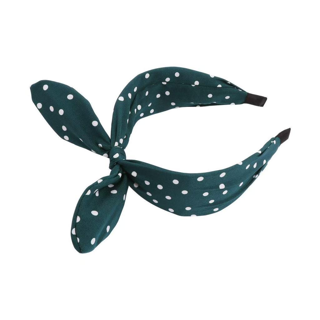 Polka Dot Fabric Bow Headband: Versatile Wide Edge Hair Accessory for Women