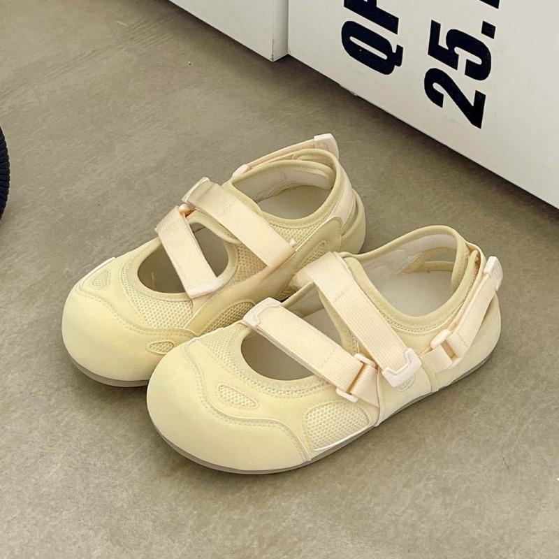 Thick-soled sports bag head sandals women's new summer little white shoes with skirt Velcro single shoes
