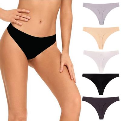 1 PC Seamless Ice Silk Seamless Ladies Breathable Briefs Ultra-thin Thong Underwear Women