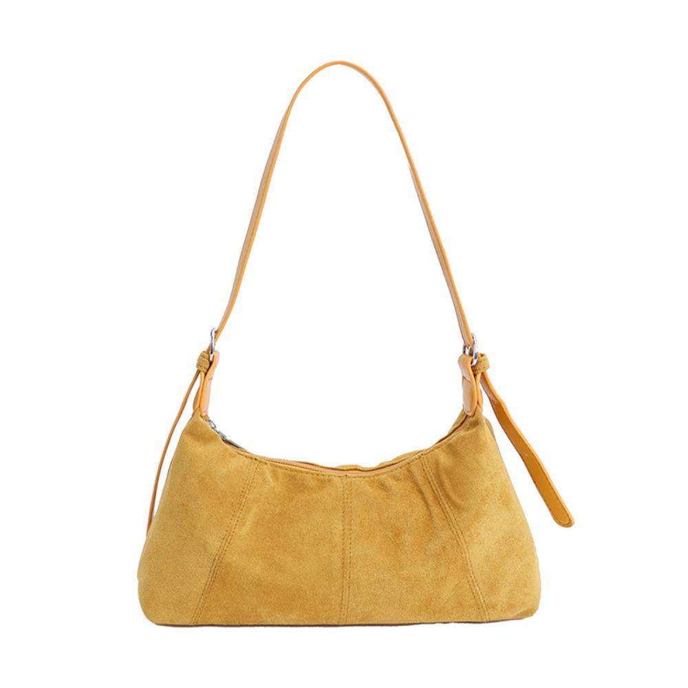 Large Capacity Slouchy Hobo Bags Shoulder Bag Solid Color Tote Bag Suede Pillow Handbag  Summer