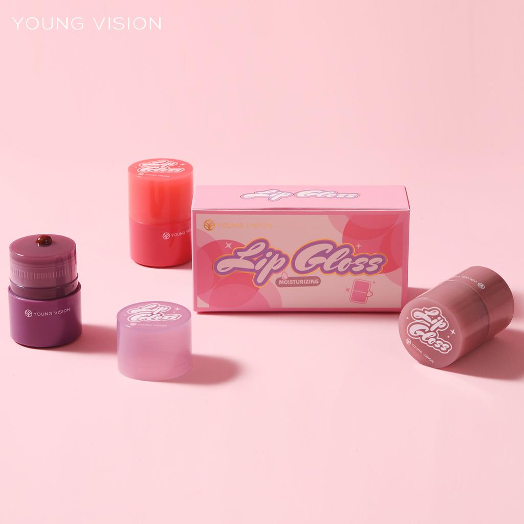 Twist Lipgloss 3-Farben-Set Volle Feuchtigkeit Candy Nude Durchscheinender Spiegel Lipgloss Feuchtigkeitsspendendes Lippenöl