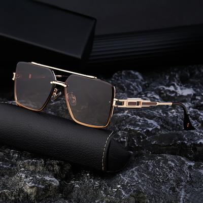 Pudełko Okulary przeciwsłoneczne Męskie i Damskie Retro High-End Okulary Puste Nóżki Pełna Oprawka Okulary Odcienie