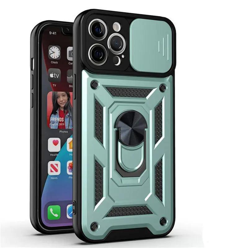 Panser Støtsikker Magnetisk Ringstativ Holder Deksel For iPhone 13 12 11 14 Pro Max X XR XS Max 12 13 Mini 7 8 Plus 11Pro Bakdeksel