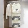 Cute Panda Multi Layer Mesh Hanging Storage Bag Over The Door Closet Organizer For Lingerie Socks And Small Accessories