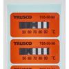 TRUSCO Temperature Stickers Display Irreversible TS560100 5-Point 60℃~100℃ (40 Sheets)