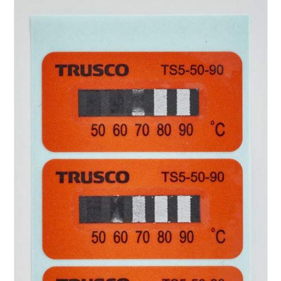 TRUSCO Temperature Stickers Display Irreversible TS560100 5-Point 60℃~100℃ (40 Sheets)