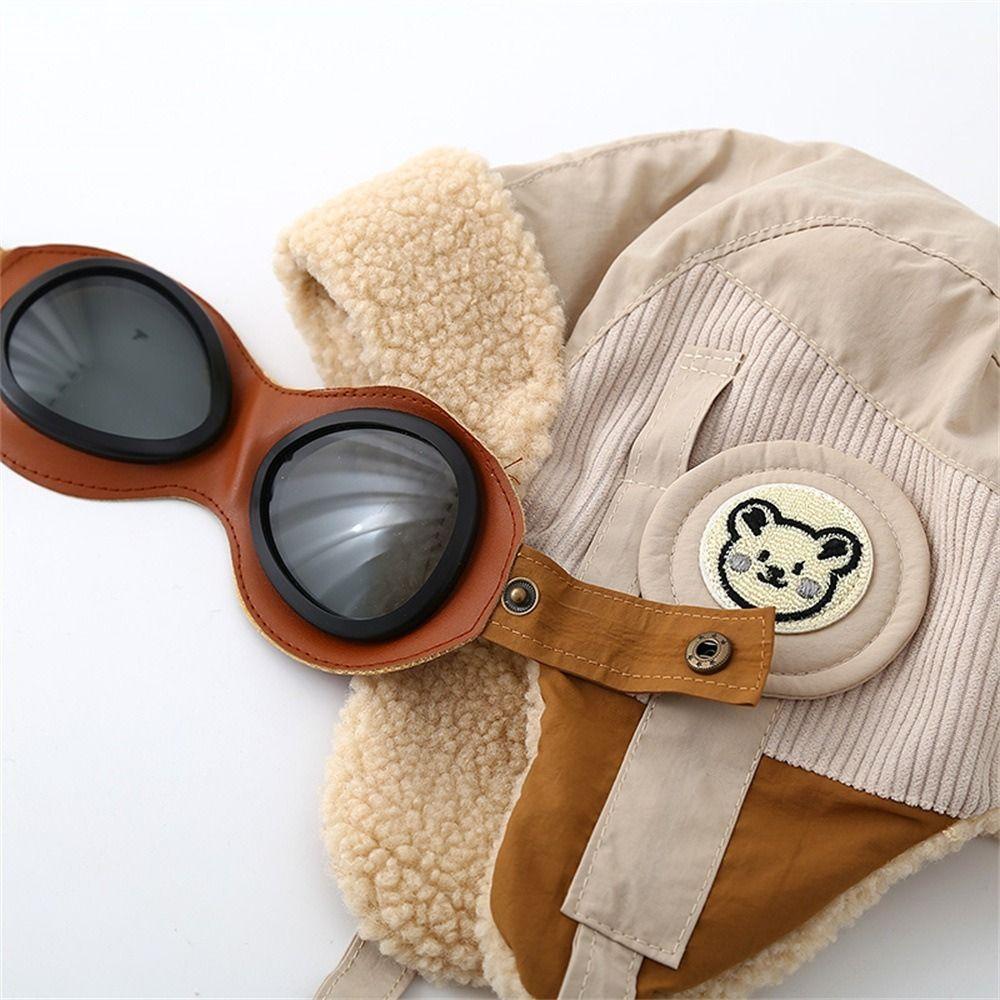 Cold Proof Pilot Hat Cute Cartoon Warm Hat Fashion Ear Protection Cap  Winter
