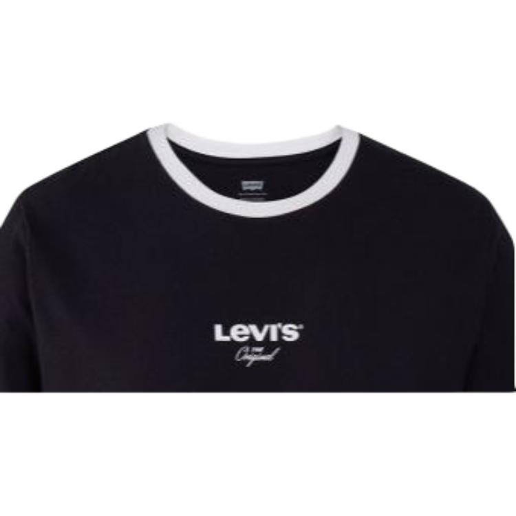 Levis Color Block Round Neck Letter Print Short Sleeve T-Shirt Men Tops 22491-1210